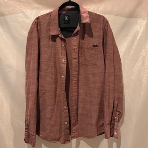Men’s Volcom long sleeve button up!